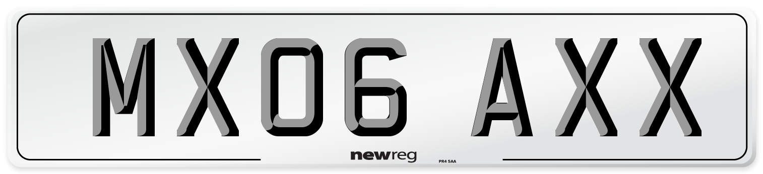 MX06 AXX Number Plate from New Reg